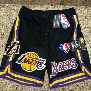 NBA Lakers Black and Purple Shorts